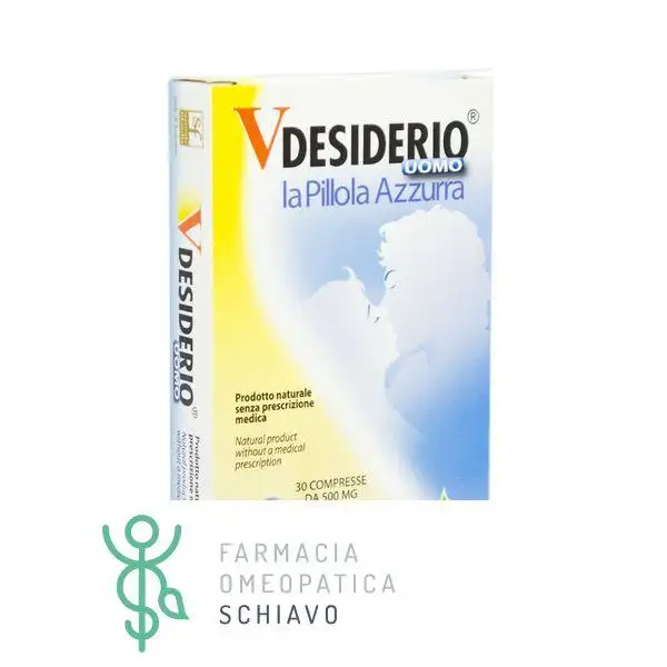 VDesiderio Uomo La Pillola Azzurra Integratore Desiderio Sessuale 30 Compresse