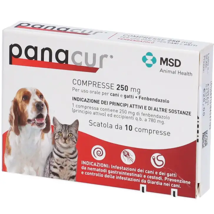 PANACUR 10 compresse 250 mg veterinario