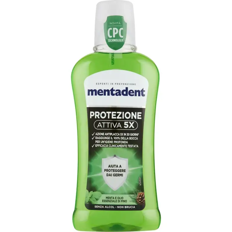 Mentadent Protezione attiva 5x - collutorio con cpc technology 400 ml