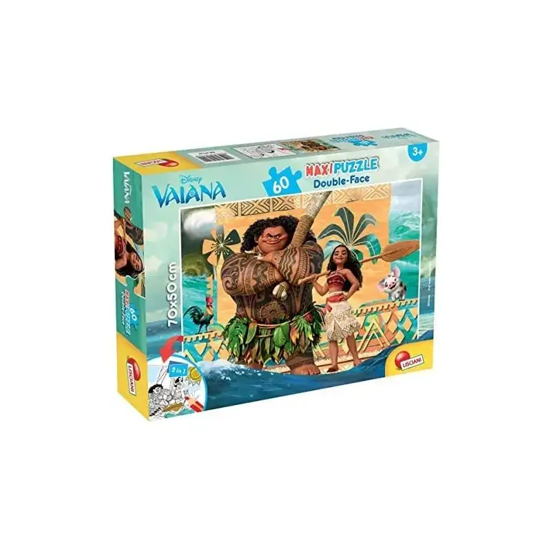 Lisciani Puzzle supermaxi 60 pezzi double face vaiana