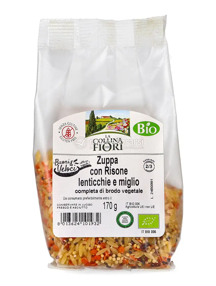 Zuppa con Risone Lenticchie e Miglio Bio